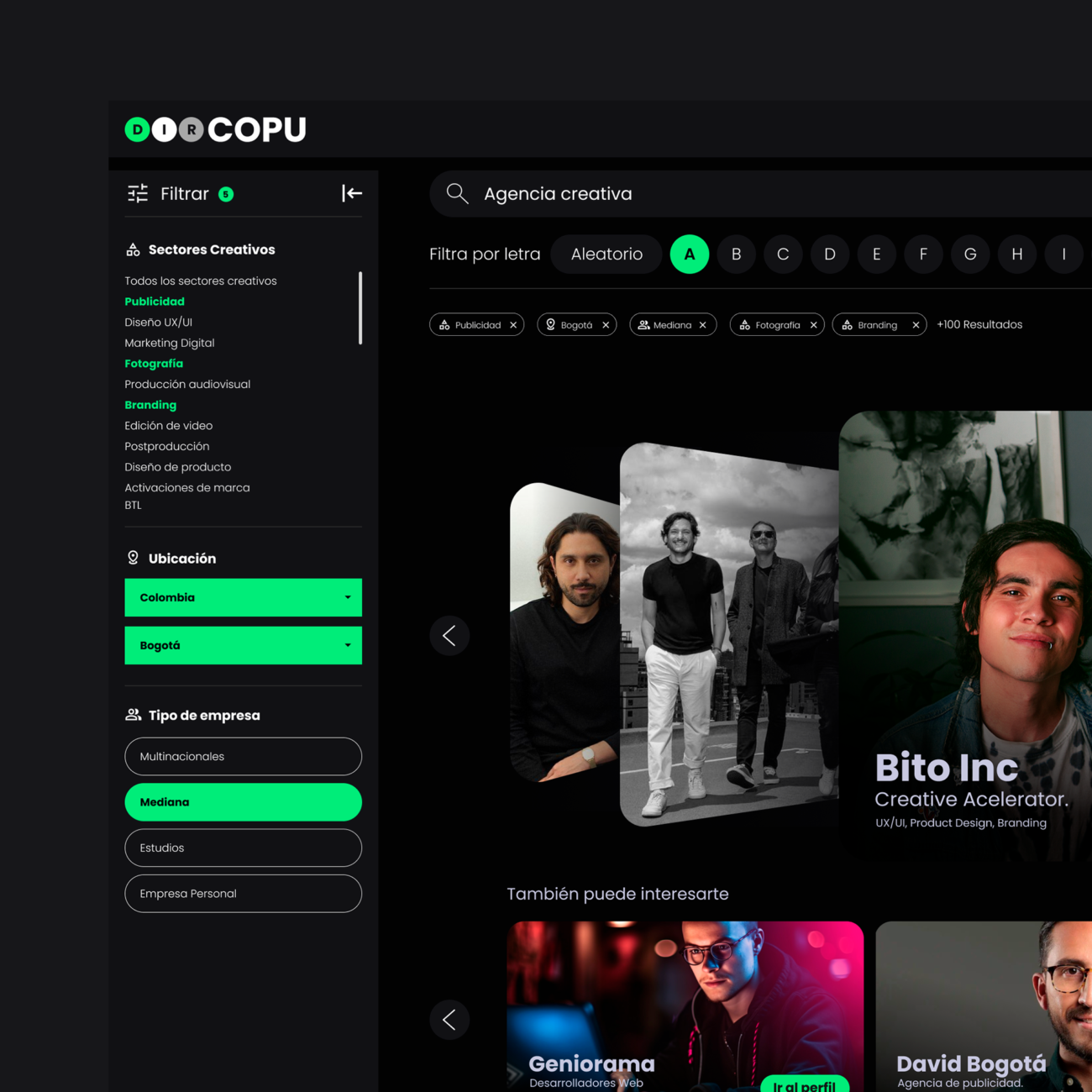 Bito Inc. presenta el nuevo diseño UX/UI para el Directorio COPU - COPU